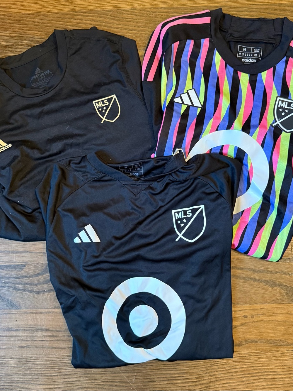 3 ADIDAS MLS JERSEY AND SHIRTS